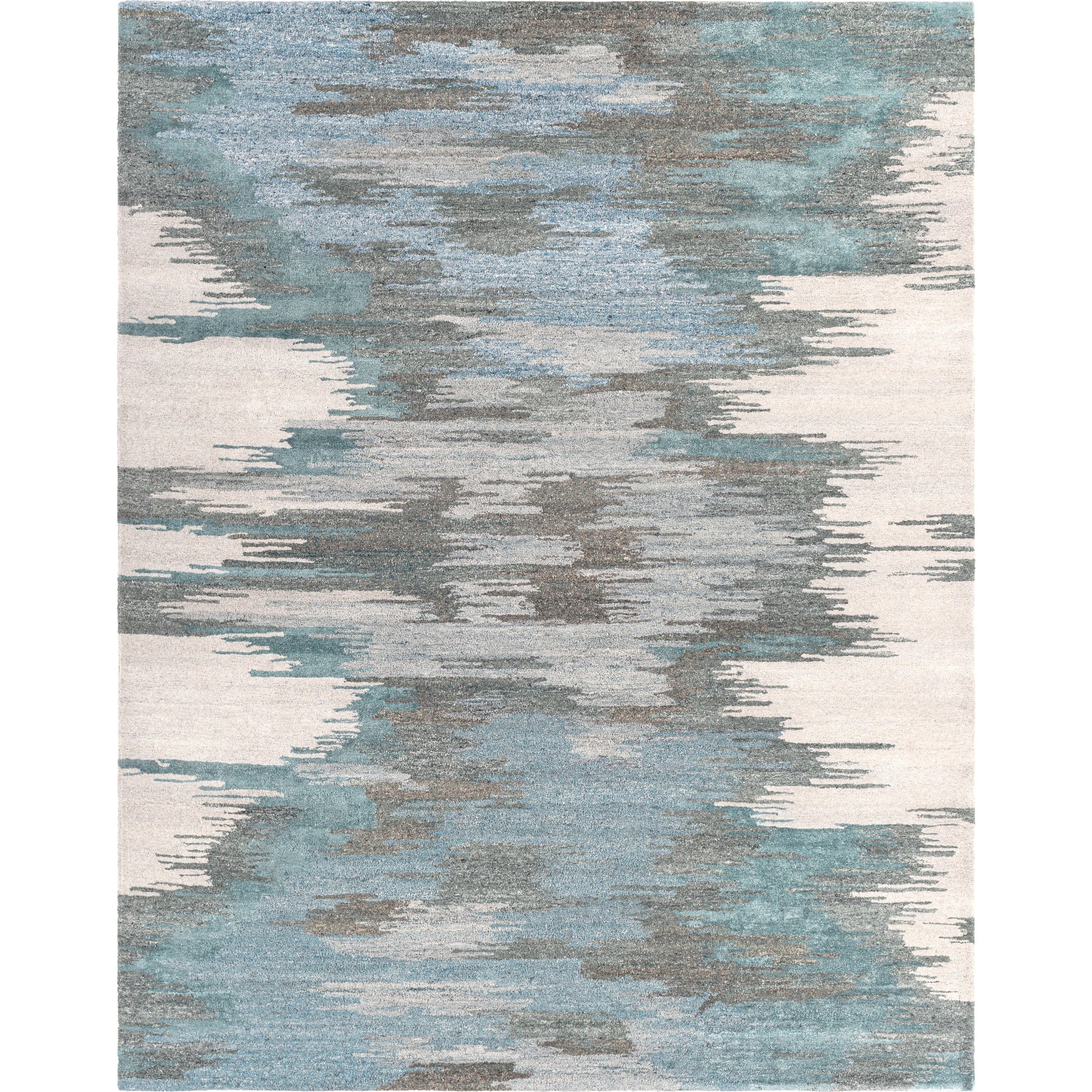 Montclair Rug - 24645 by Surya in teal, sage, light beige, charcoal, blue, light gray. Made from 80% wool, 20% viscose in a unique style.