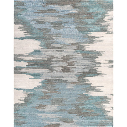 Montclair Rug - 24645 by Surya in teal, sage, light beige, charcoal, blue, light gray. Made from 80% wool, 20% viscose in a unique style.
