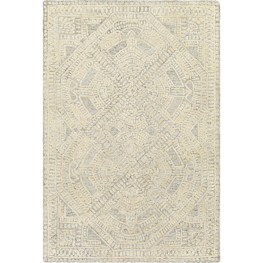 Montclair Rug - 25957 by Surya in light gray, beige, white, black. Made from 80% viscose, 20% wool in a unique style.