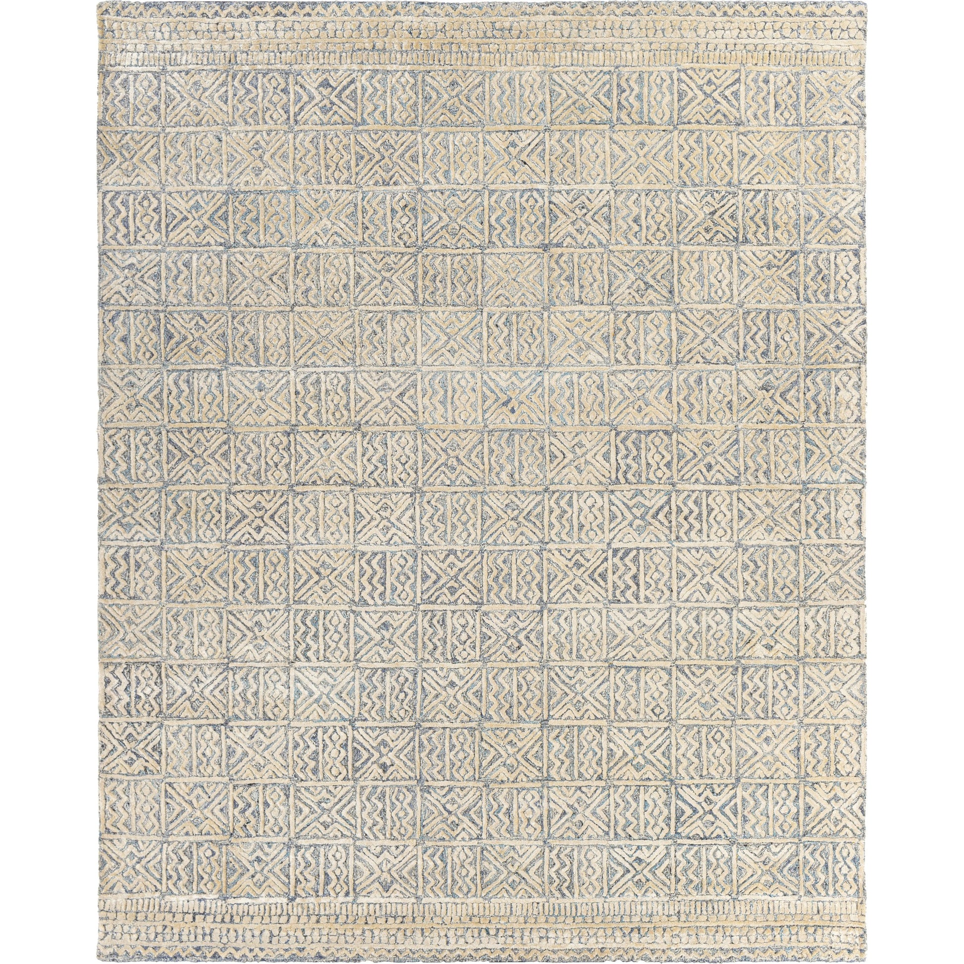 Montclair Rug - 25945 by Surya in aqua, beige, white, denim, black, gray. Made from 80% viscose, 20% wool in a unique style.