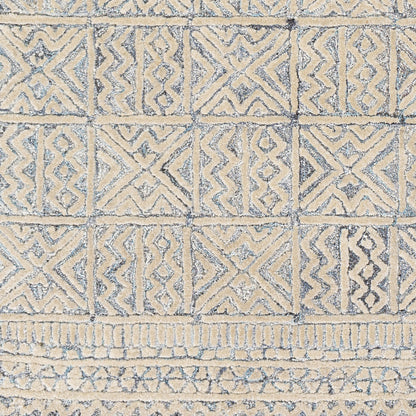 Montclair Rug - 25945 by Surya in aqua, beige, white, denim, black, gray. Made from 80% viscose, 20% wool in a unique style.