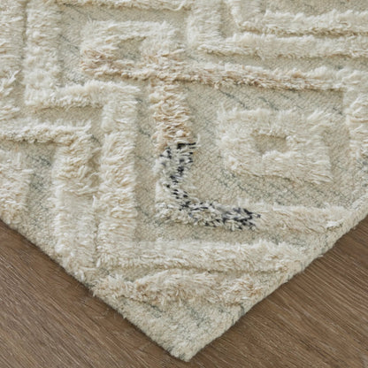 Anica Transitional Moroccan Rug - 8004F by Feizy in ivory, gray, black. Made from wool in a unique style.