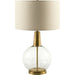 Mittag Accent Table Lamp by Livabliss in plated, translucent. Made from glass, iron, linen, polyester in a modern style.