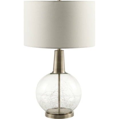 Mittag Accent Table Lamp by Livabliss in plated, translucent. Made from glass, iron, linen, polyester in a modern style.
