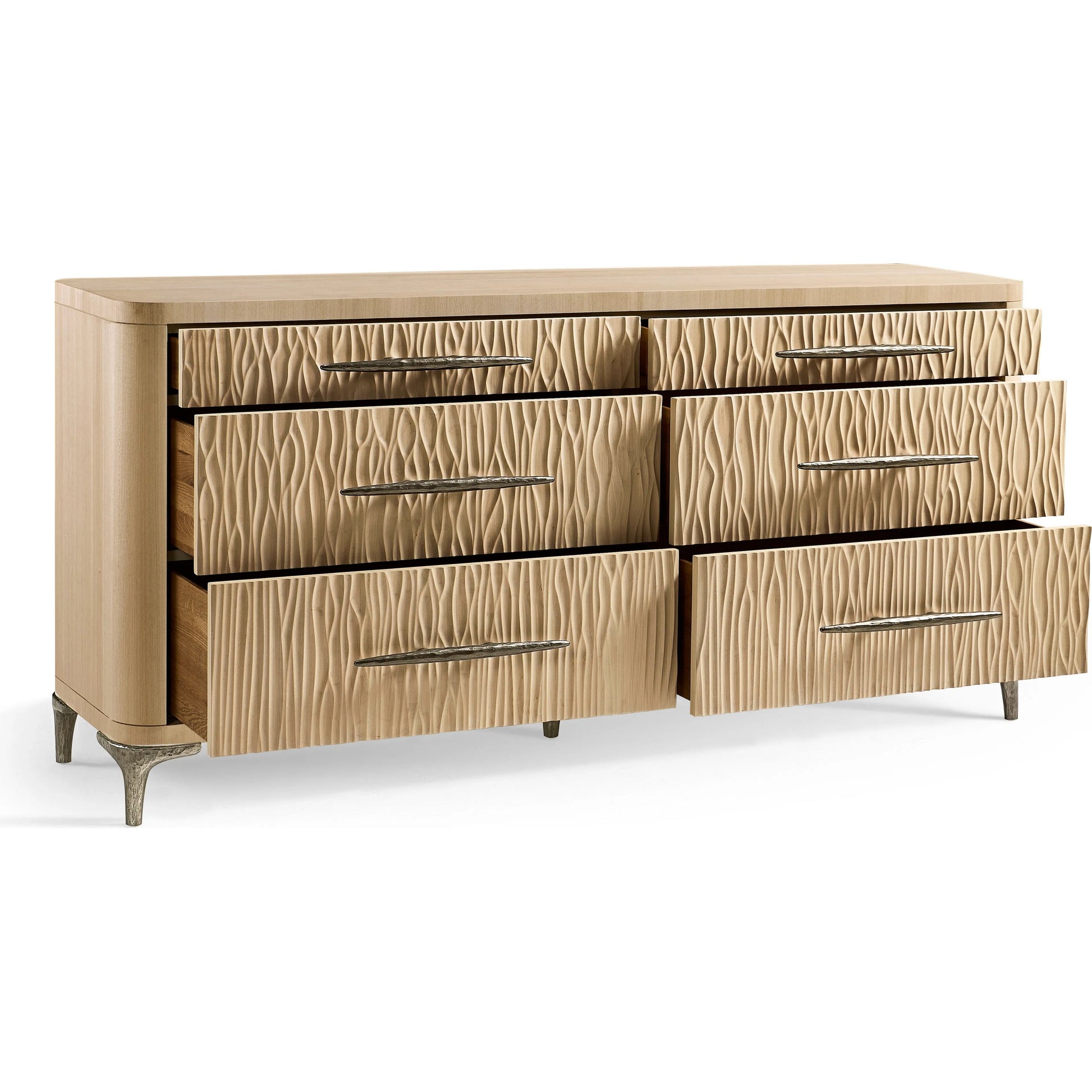 Water Clapotis Danish Cord Double Dresser by Jonathan Charles in beige. Made from unique in a transitional style.