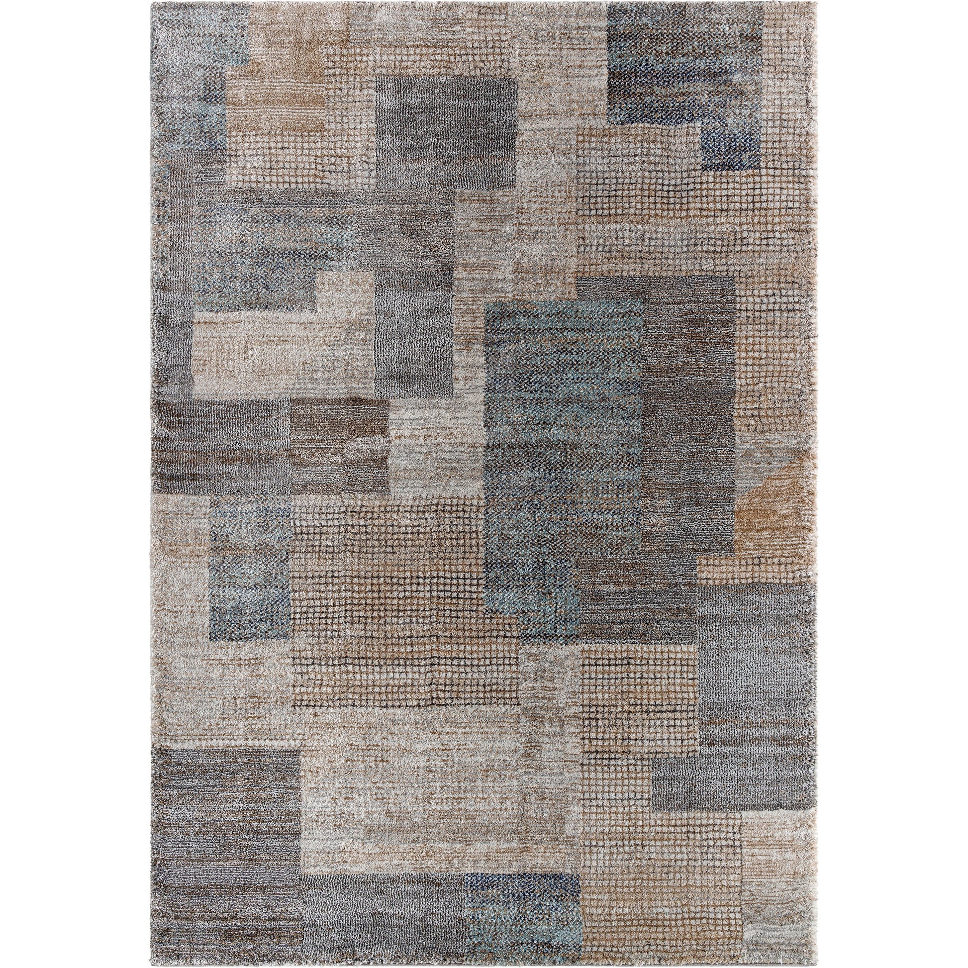 Montana Rug - 494863 by Livabliss in ivory, tan, gray, black, dark blue, pale blue. Made from face: 85% polypropylene, 15% polyester, warp: 100% jute in a unique style.