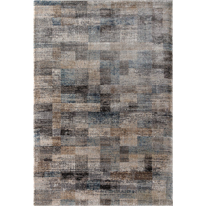 Montana Rug - 494870 by Livabliss in gray, tan, ivory, black, dark blue, pale blue. Made from face: 85% polypropylene, 15% polyester, warp: 100% jute in a unique style.