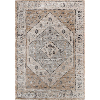 Montana Rug - 494877 by Livabliss in tan, ivory, gray, black. Made from face: 85% polypropylene, 15% polyester, warp: 100% jute in a unique style.