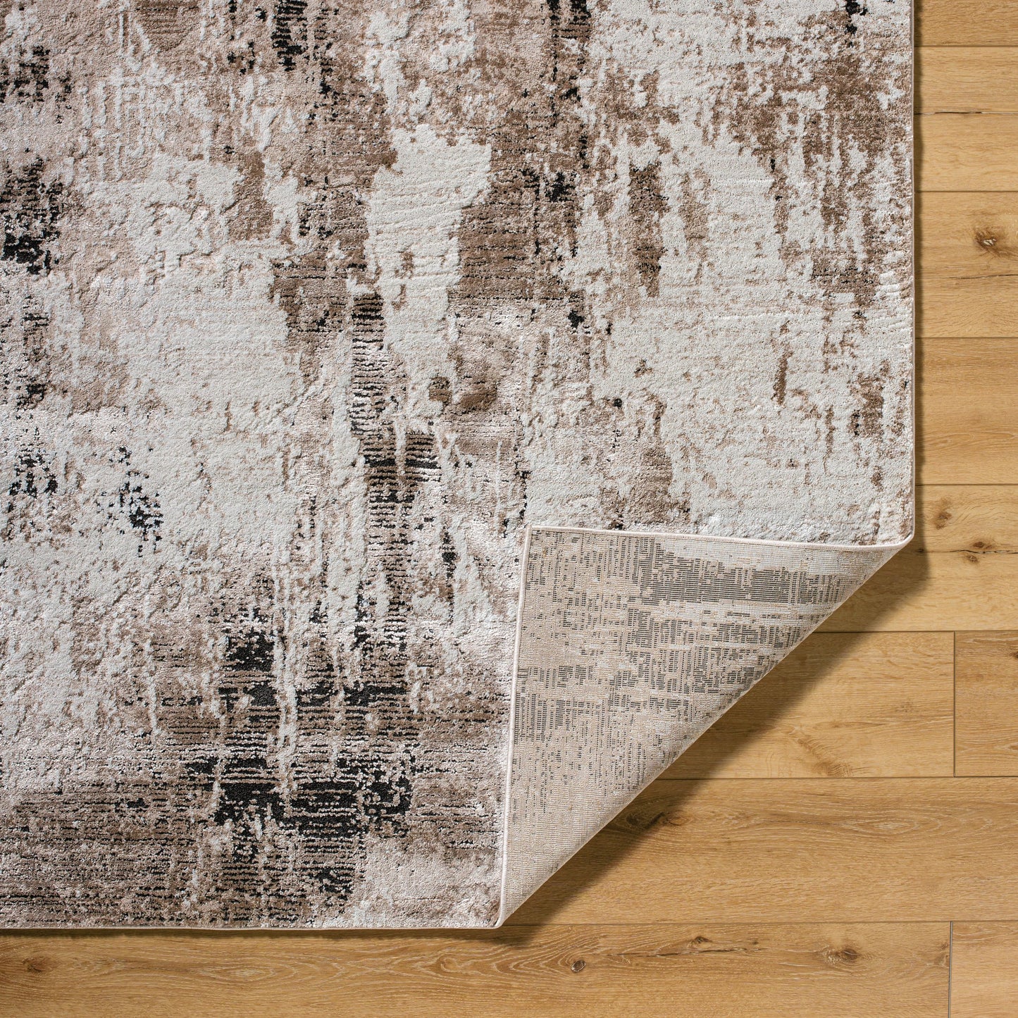 002 SI-2165621,SI-2165622,SI-2165623,SI-2165624 | Closeup | Montana Rug - 536266 by Livabliss in light beige, tan, ivory, black. Made from polypropylene, polyester in a unique style.