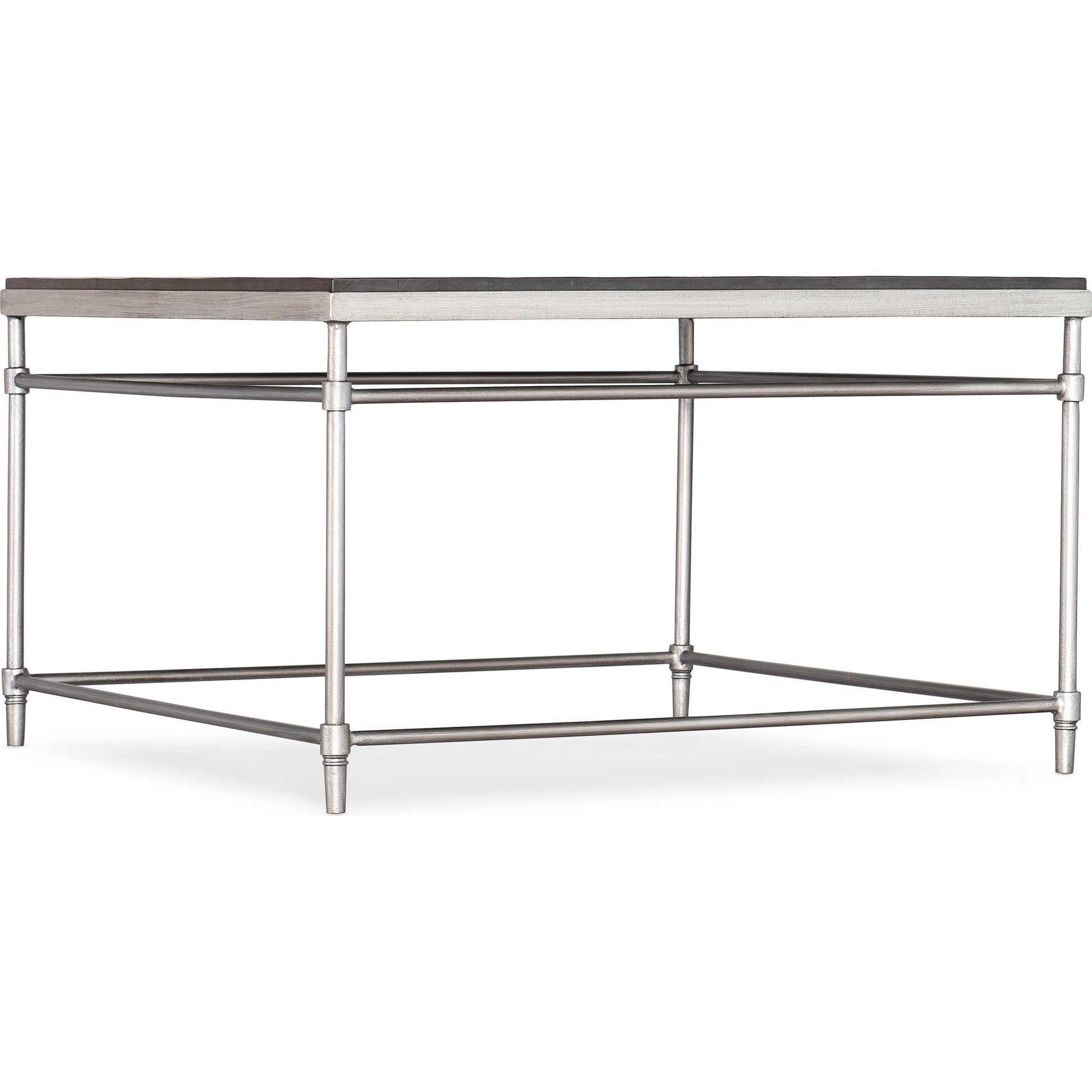 St. Armand Square Cocktail Table by Hooker Furniture. Made from acacia solids with round metal tube, metal sheet in a modern style.