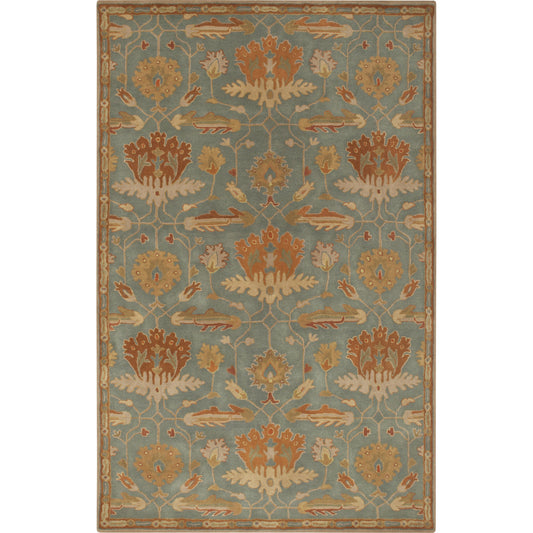Mentone Rug - 12747 by Surya in dark green, rust, tan, olive. Made from 100% new zealand wool in a unique style.