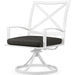 Bristol Outdoor Swivel Dining Chair in Canvas Flax w/ Self Welt by Sunset West. Made from aluminum in a modern style.