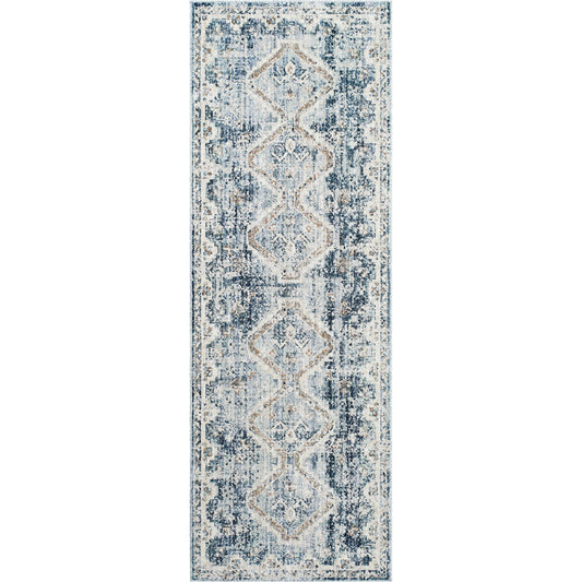 Montreal Rug - 33133 by Livabliss in taupe, dusty sage, teal, cream, gray. Made from main: 100% polyester in a unique style.