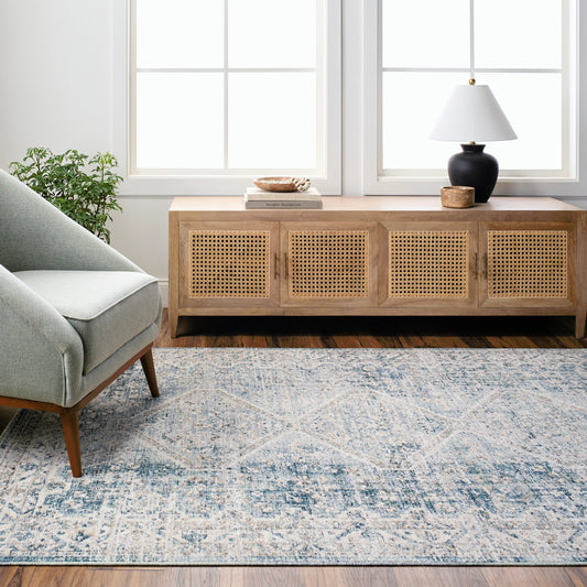 Montreal Rug - 33133 by Livabliss in taupe, dusty sage, teal, cream, gray. Made from main: 100% polyester in a unique style.