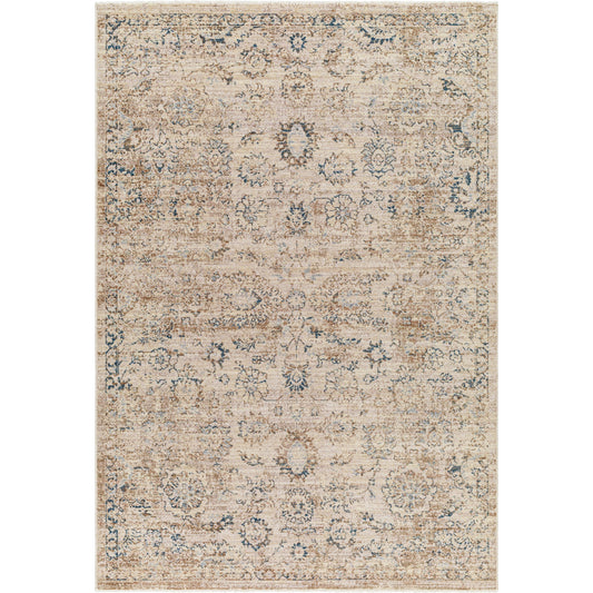 Montreal Rug - 33134 by Livabliss in taupe, cream, gray, teal, dusty sage. Made from main: 100% polyester in a unique style.