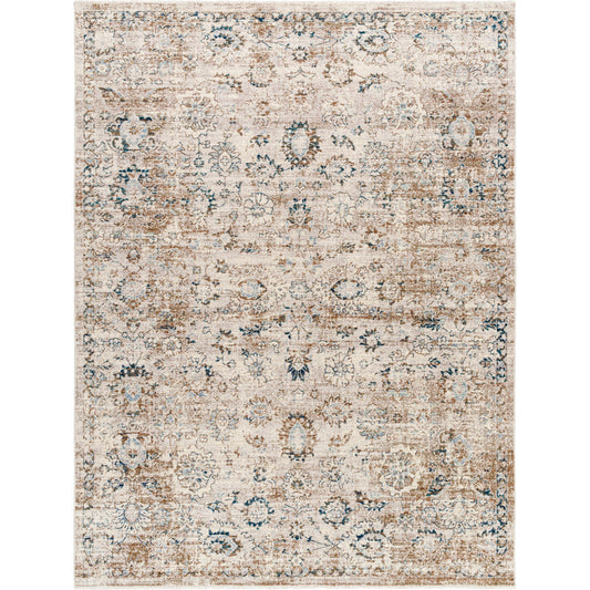 Montreal Rug - 33134 by Livabliss in taupe, cream, gray, teal, dusty sage. Made from main: 100% polyester in a unique style.