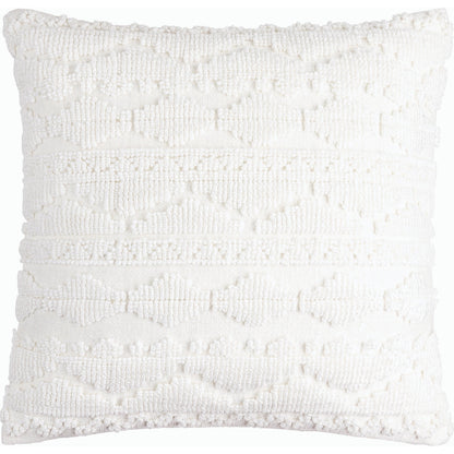 Matthew Accent Pillow - 533782 by Surya in white. Made from polyester, cotton in a modern style.