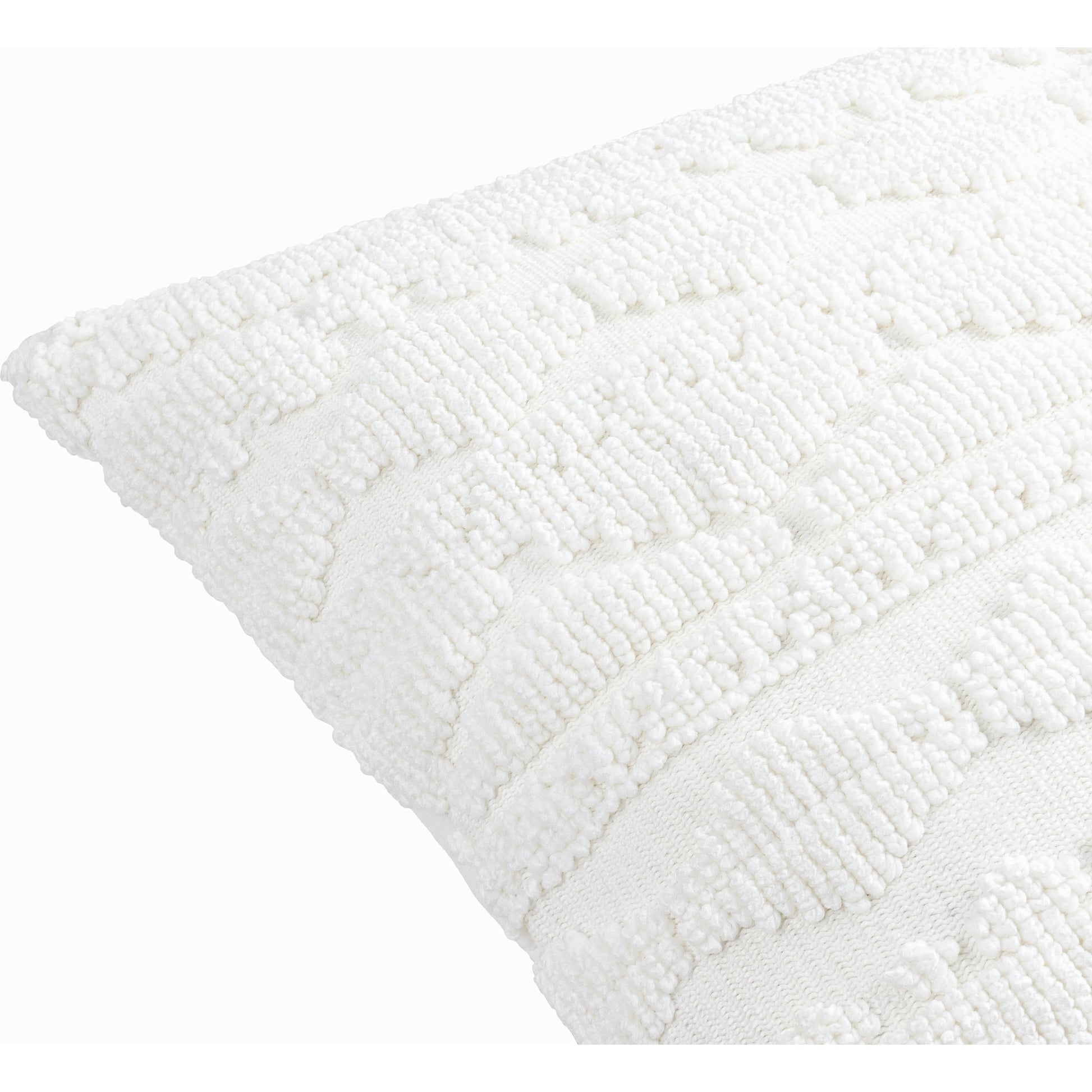 Matthew Accent Pillow - 533782 by Surya in white. Made from polyester, cotton in a modern style.
