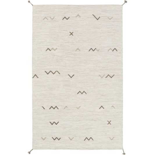 Montezuma Rug - 13125 by Livabliss in light gray, taupe. Made from 20% cotton, 80% wool in a unique style.