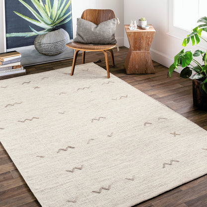 Montezuma Rug - 13125 by Livabliss in light gray, light brown. Made from 20% cotton, 80% wool in a unique style.