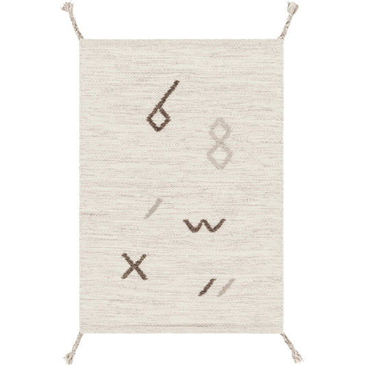 Montezuma Rug - 15472 by Livabliss in light gray, taupe. Made from 20% cotton, 80% wool in a unique style.
