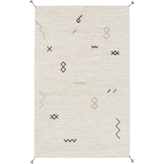 Montezuma Rug - 15472 by Livabliss in light gray, taupe. Made from 20% cotton, 80% wool in a unique style.
