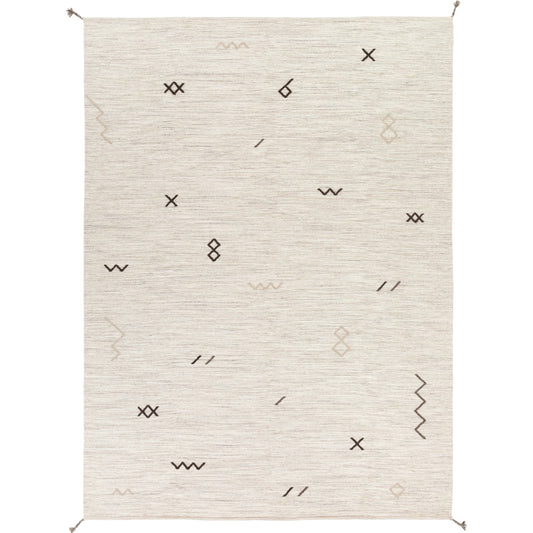 Montezuma Rug - 15472 by Livabliss in light gray, taupe. Made from 20% cotton, 80% wool in a unique style.