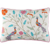 Cream, Bright Pink, Teal, Bright Orange, Mint, Tan, Dark Blue / Down Feather / 19" x 13"
