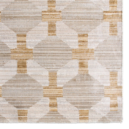 Muted Mosaic MUM01 Indoor/Outdoor Rug by Jaipur Living in gray, yellow, gold. Made from 100% polyester in a unique style.