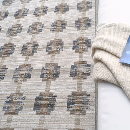 Muted Mosaic MUM02 Indoor/Outdoor Rug by Jaipur Living in blue, gray. Made from 100% polyester in a unique style.