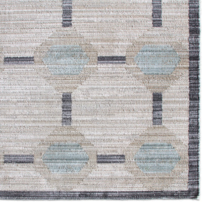 Muted Mosaic MUM03 Indoor/Outdoor Rug by Jaipur Living in blue, gray. Made from 100% polyester in a unique style.