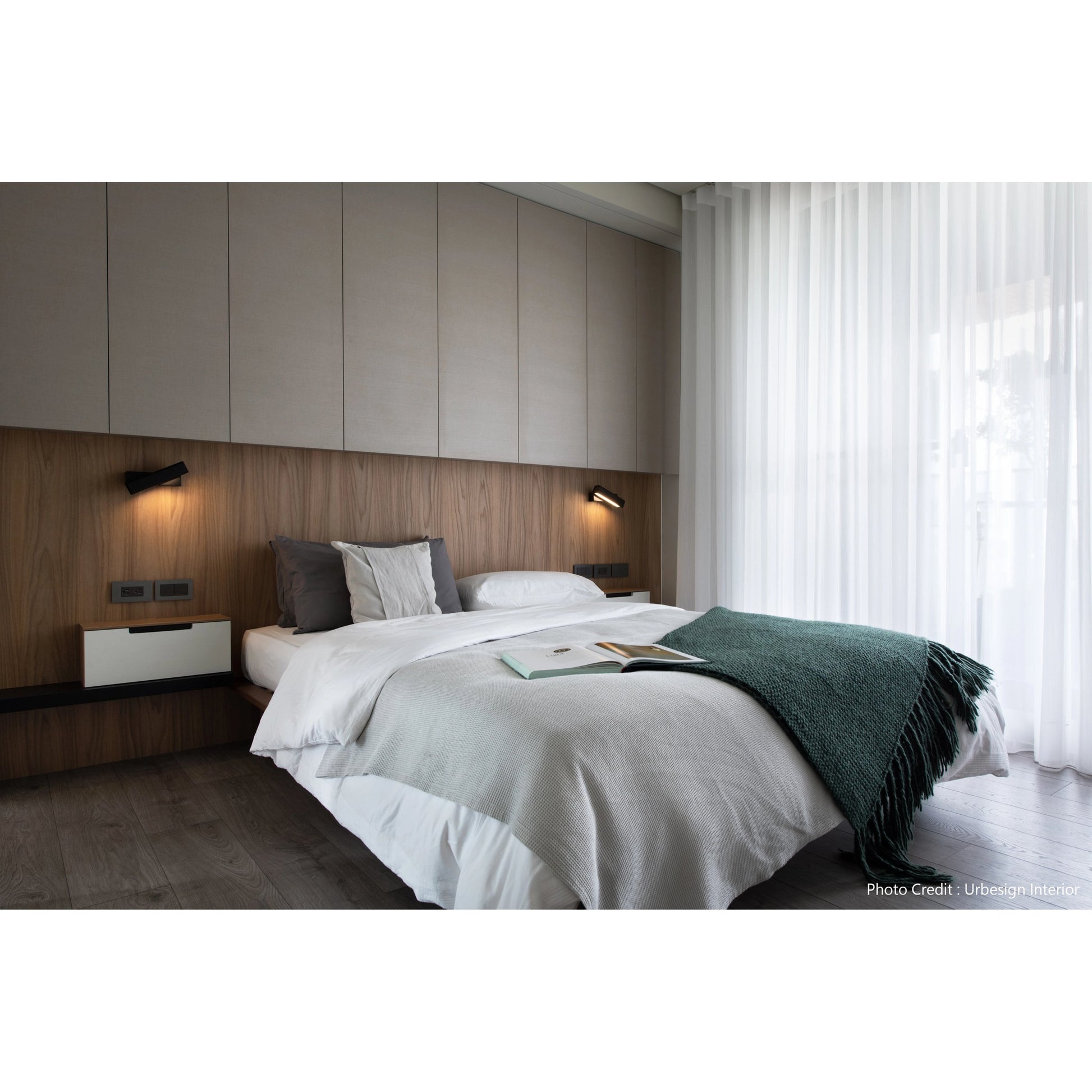 Mumu Wall Lamp by Seed Design. Made from aluminum, wood in a modern style.
