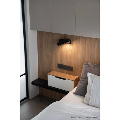Mumu Wall Lamp by Seed Design. Made from aluminum, wood in a modern style.
