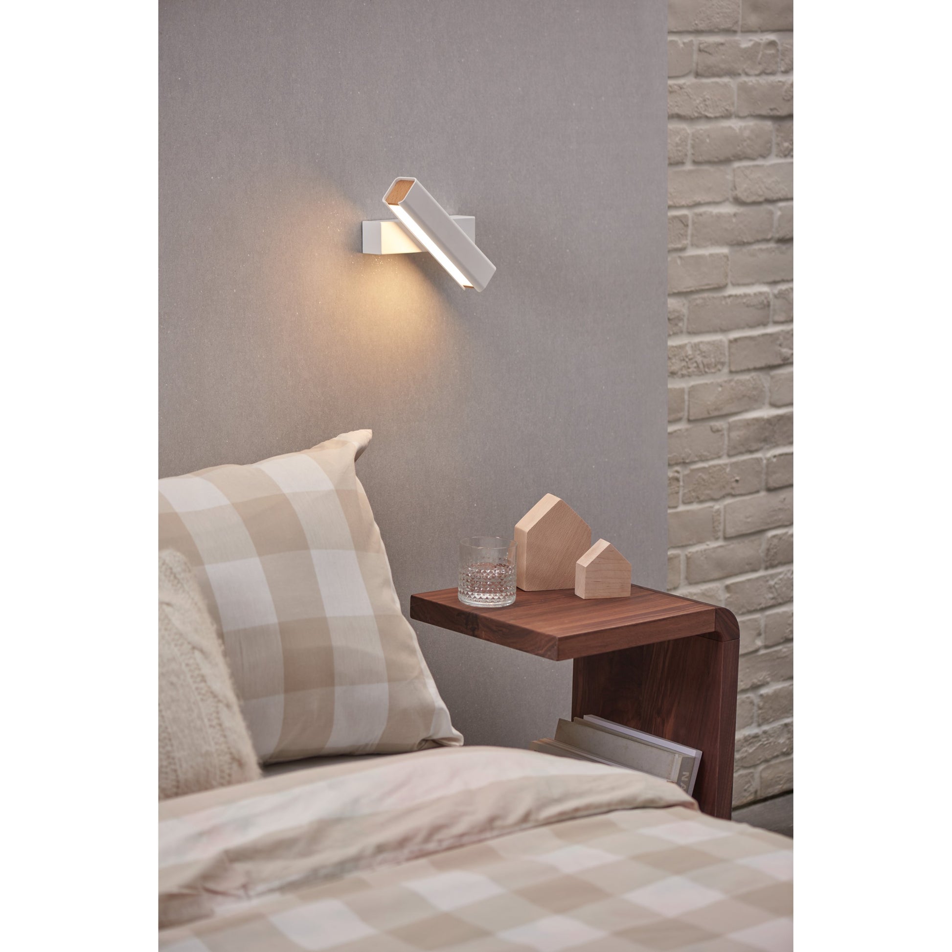 Mumu Wall Lamp by Seed Design. Made from aluminum, wood in a modern style.