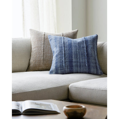 Mudcloth Indoor/Outdoor Pillow by Surya. Made from front: 100% recycled pet yarn, back: 100% recycled pet yarn in a cottage & farmhouse style.