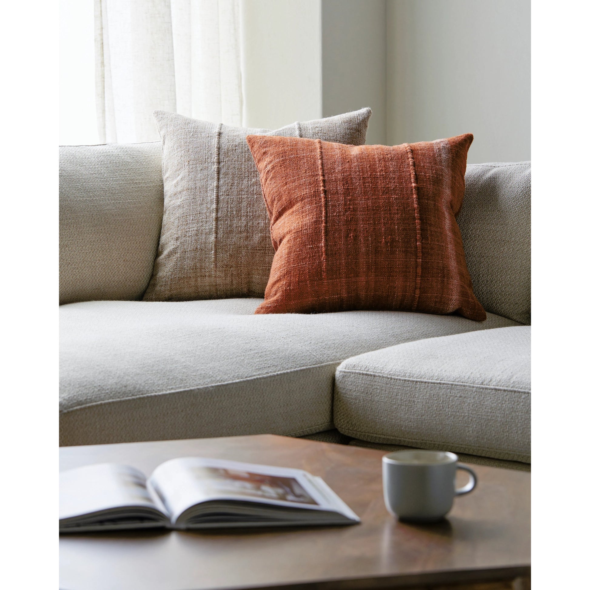 Mudcloth Indoor/Outdoor Pillow by Surya. Made from front: 100% recycled pet yarn, back: 100% recycled pet yarn in a cottage & farmhouse style.