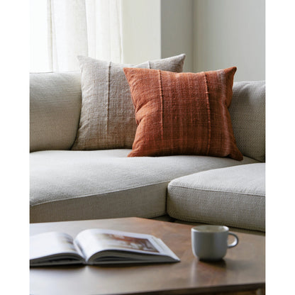 Mudcloth Indoor/Outdoor Pillow by Surya. Made from front: 100% recycled pet yarn, back: 100% recycled pet yarn in a cottage & farmhouse style.