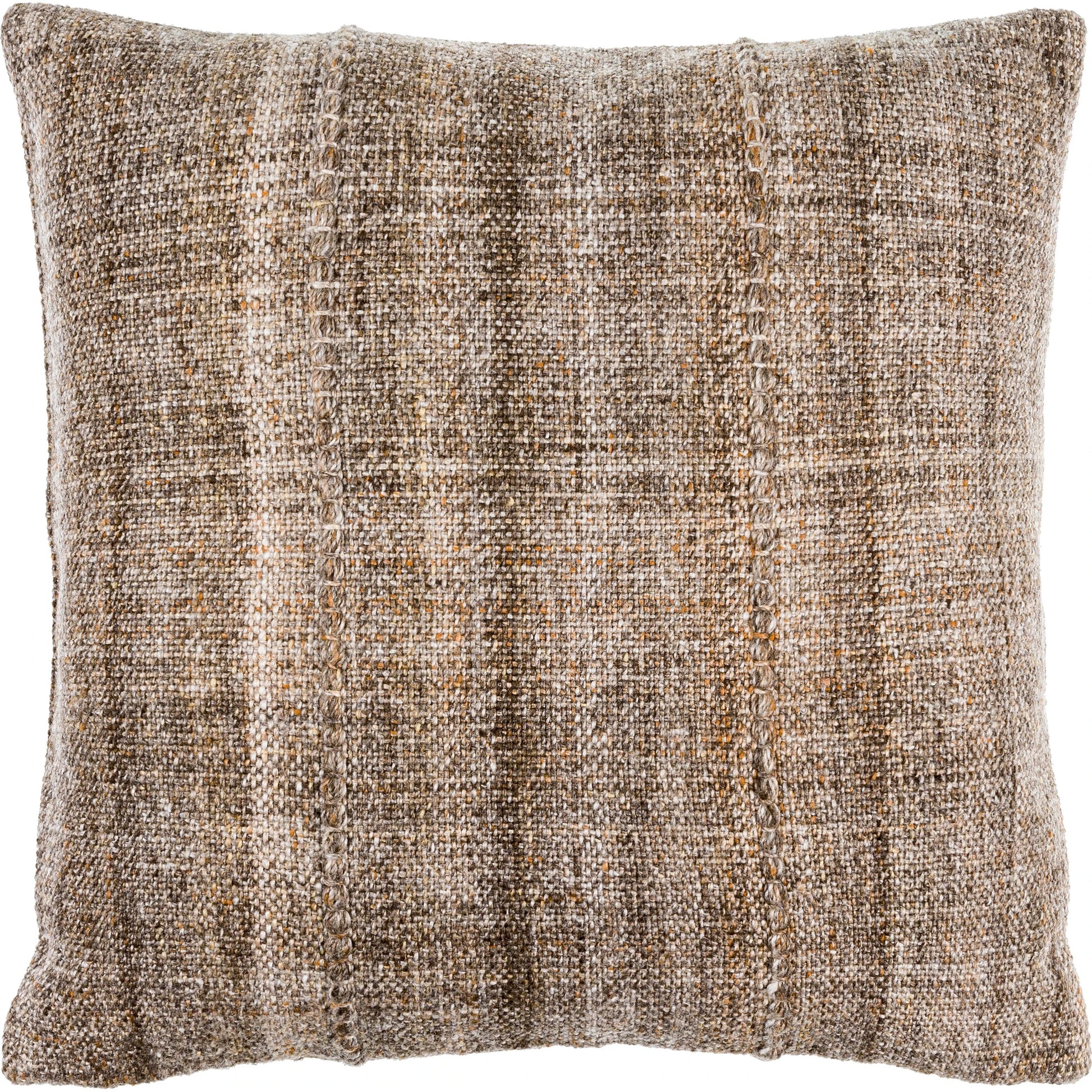 Mudcloth Indoor/Outdoor Pillow by Surya. Made from front: 100% recycled pet yarn, back: 100% recycled pet yarn in a cottage & farmhouse style.