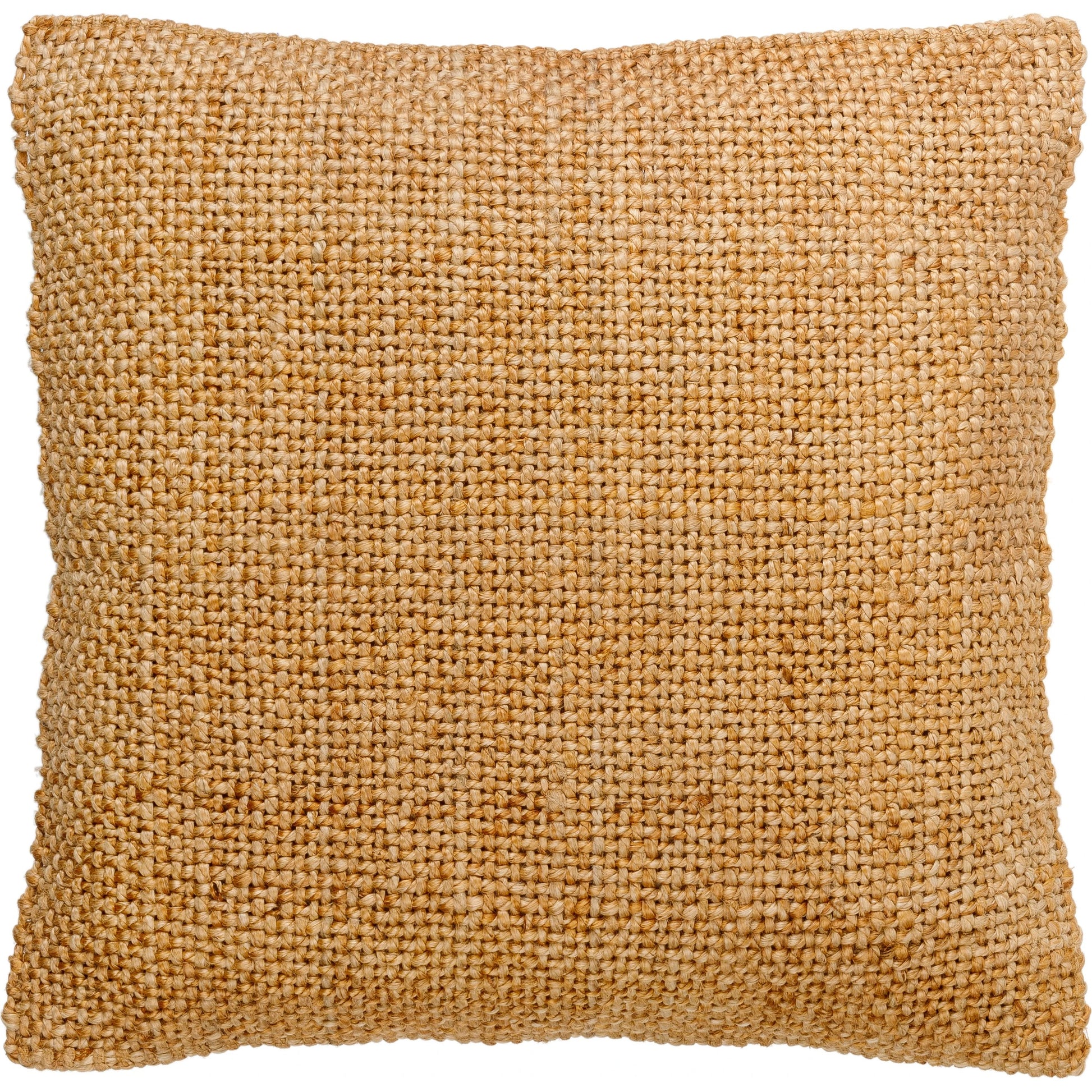 Meerut Pillow - 479603 by Surya in beige, sand, wheat. Made from front: 100% jute, back: 100% jute in a modern style.
