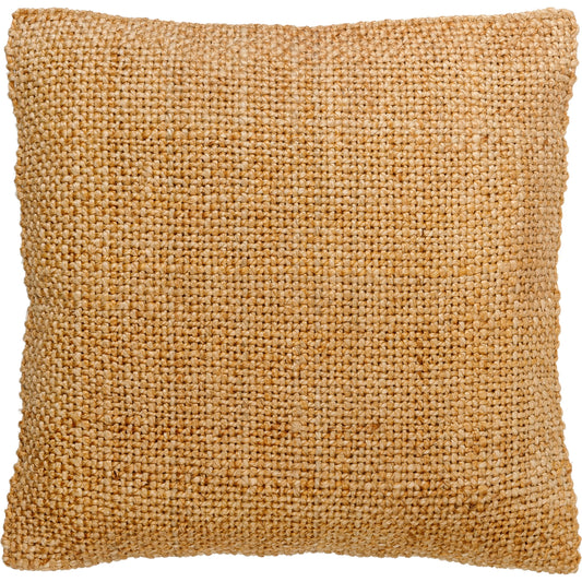 Meerut Pillow - 479603 by Surya in camel, tan, clay, copper, pearl, brick. Made from front: 100% jute, back: 100% jute in a modern style.