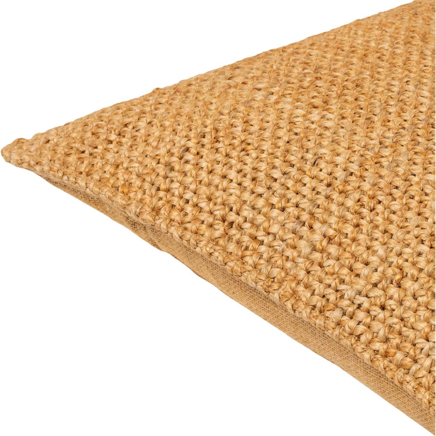 002 SI-2049151,SI-2049152,SI-2049154,SI-2049155,SI-2049157,SI-2049158 | Closeup | Meerut Pillow - 479603 by Surya in beige, sand, wheat. Made from front: 100% jute, back: 100% jute in a modern style.