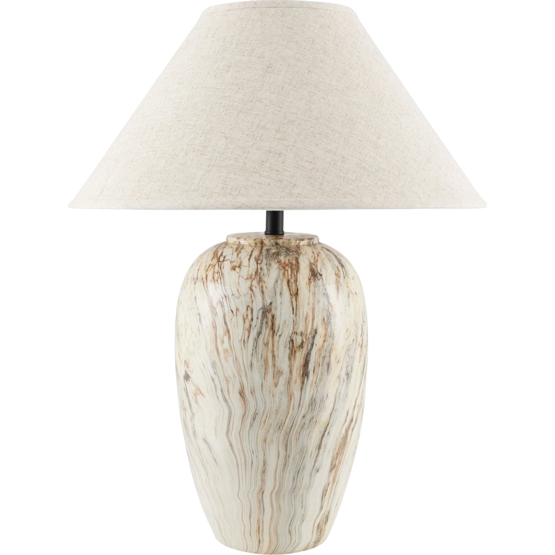 Coral Bay Accent Table Lamp by Surya in wheat, black, brown, translucent, white, metallic nickel and glazed, painted. Made from ceramic, linen, plastic, resin in a unique style.