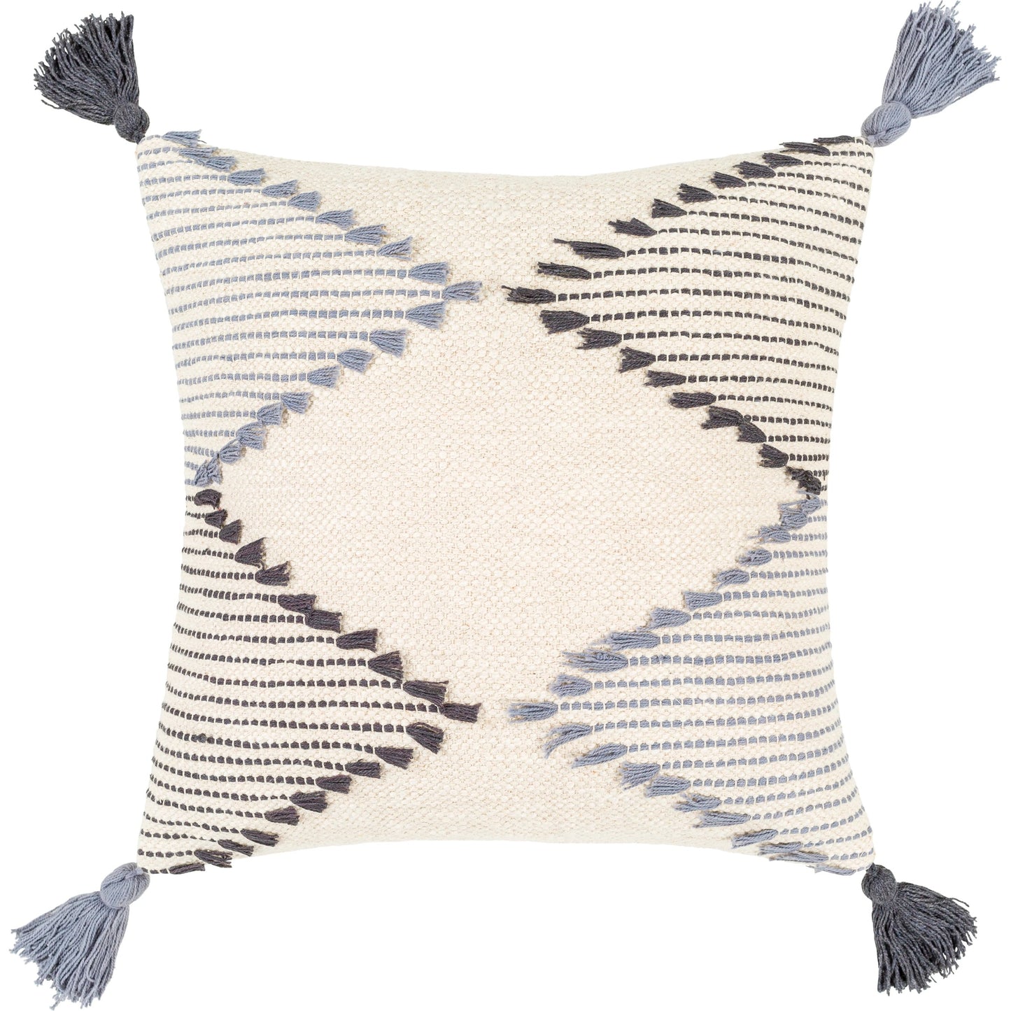000 SI-1915215,SI-1915216 | Primary Silo | Midvale Pillow - 35934 by Surya in ivory, denim, ink blue. Made from front: 100% cotton, back: 100% cotton in a modern style.