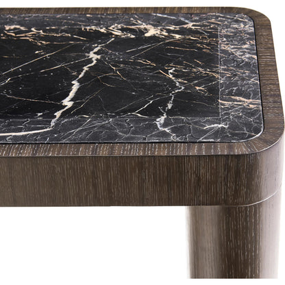 Monarch Console Table by Jonathan Charles in chocolate apricot oak. Made from main oak veneer in a unique style.