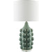 Island Bubbles Accent Table Lamp by Surya in glazed, translucent. Made from ceramic, crystal, linen, polyester in a unique style.