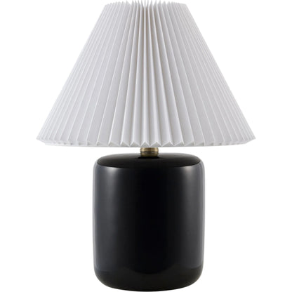 Marivela Accent Table Lamp by Livabliss in glazed. Made from ceramic, linen, polyester in a unique style.
