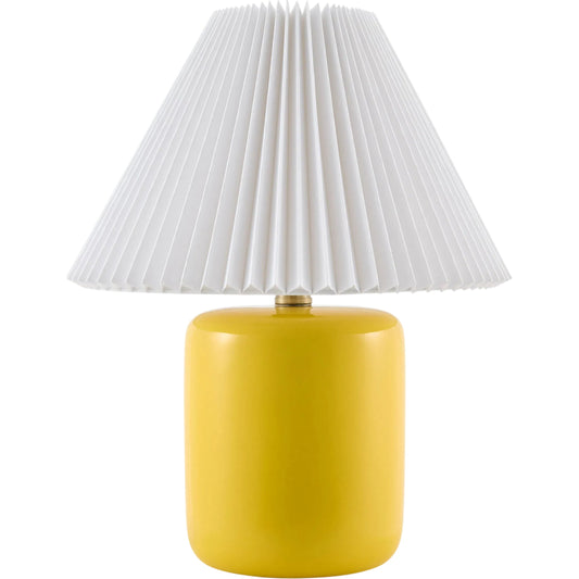 Marivela Accent Table Lamp by Livabliss in glazed. Made from ceramic, linen, polyester in a unique style.