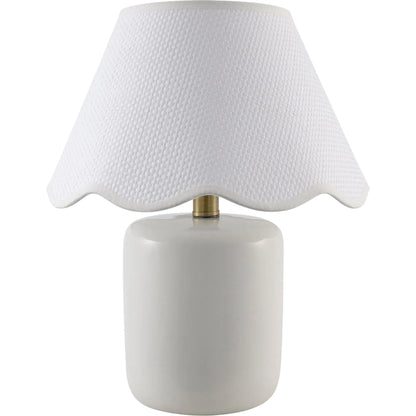 Marivela Accent Table Lamp by Livabliss in glazed. Made from ceramic, seagrass, polyester in a unique style.