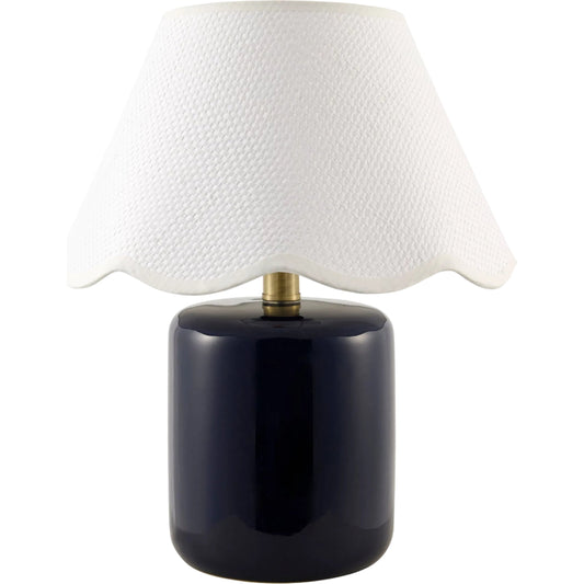 Marivela Accent Table Lamp by Livabliss in glazed. Made from ceramic, seagrass, polyester in a unique style.