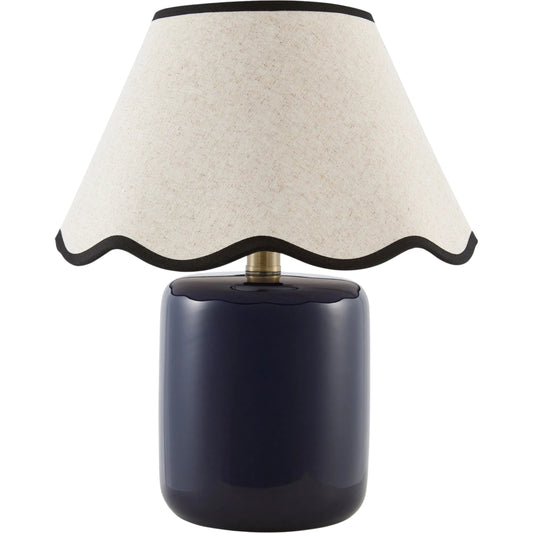 Marivela Accent Table Lamp by Livabliss in glazed. Made from ceramic, linen, polyester in a unique style.